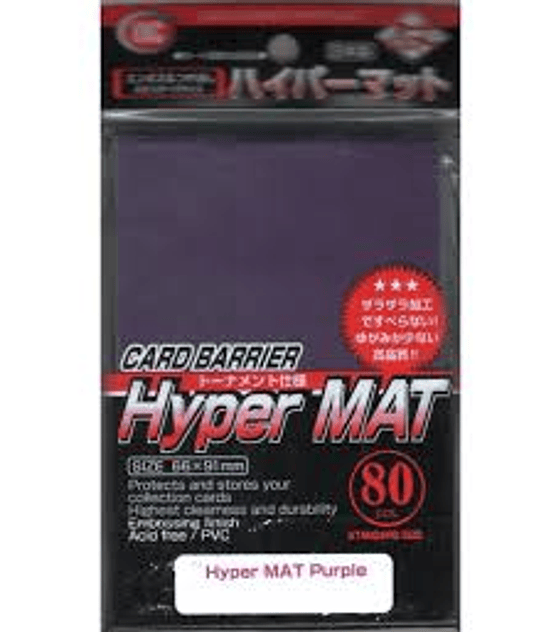 KMC Standard Sleeves - Hyper Mat Purple (80 Sleeves)