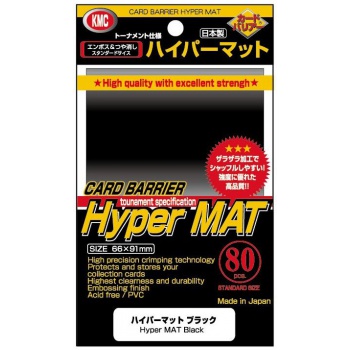 KMC Standard Sleeves - Hyper Mat Black (80 Sleeves)