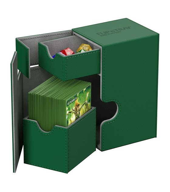 Ultimate Guard Flip´n´Tray Deck Case 80+ Standard Size XenoSkin - Verde
