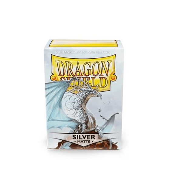 Dragon Shield Standard Sleeves - Matte Silver (100 Sleeves)