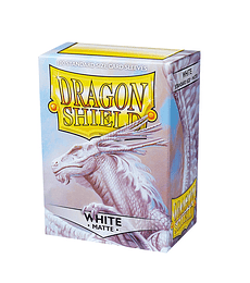 Dragon Shield Matte Sleeves - White Matte (100 Sleeves)