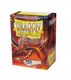 Dragon Shield Matte Sleeves - Red Matte (100 Sleeves)
