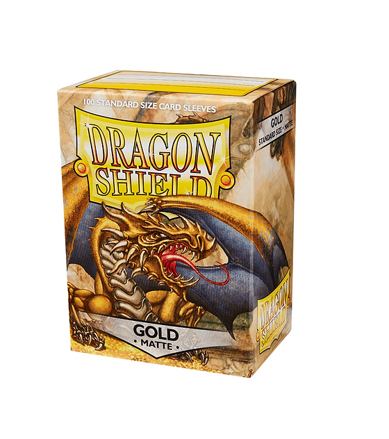 Dragon Shield Matte Sleeves - Gold Matte (100 Sleeves)