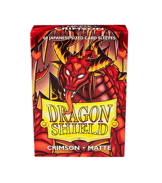 Dragon Shield Sleeves - Japanese Matte Crimson (60 Sleeves)