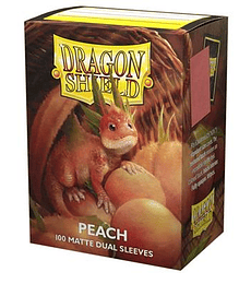 DRAGON SHIELD STANDARD MATTE DUAL SLEEVES - PEACH PIIP (100 SLEEVES)
