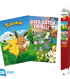  POKEMON - Set 2 Posters Chibi 52x38 - Environments