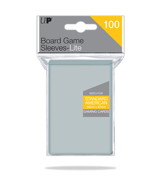 UP - Lite Standard American Board Game Sleeves 56mm x 87mm(100 Sleeves)