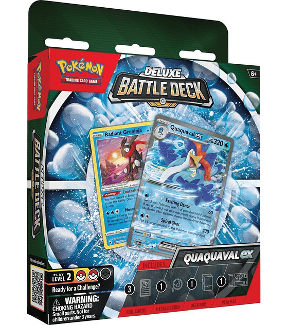 PKM - DELUXE BATTLE DECKS QUAQUAVAL EX DISPLAY (6 UNITS) - EN