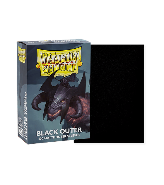 Dragon Shield Standard size Outer Sleeves - Matte Black (100 seeves)