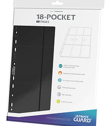 Ultimate Guard 18-Pocket Pages Side-Loading Black (10) Card Binders & Sheets Ultimate Guard