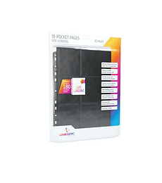 GameGenic- Sideloading 18-Pocket Pages 10 pcs pack Black