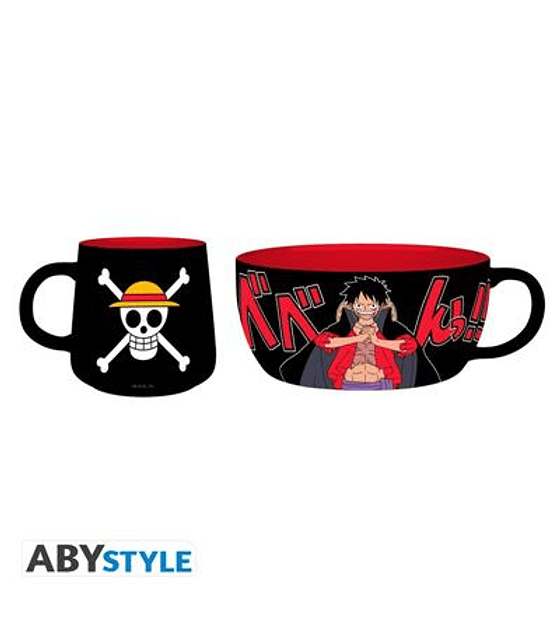 ONE PIECE - Breakfast Set Mug - Bowl - Luffy