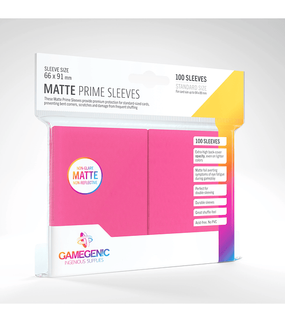 Gamegenic - Prime Sleeves Pink (100 Sleeves)