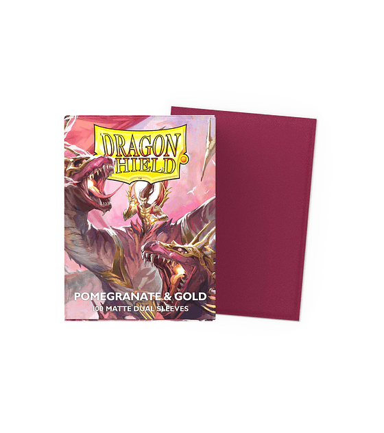 Dragon Shield Standard Matte Dual Sleeves Pomegranate & Gold (100 sleeves)
