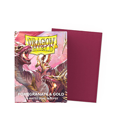 Dragon Shield Standard Matte Dual Sleeves Pomegranate & Gold (100 sleeves)