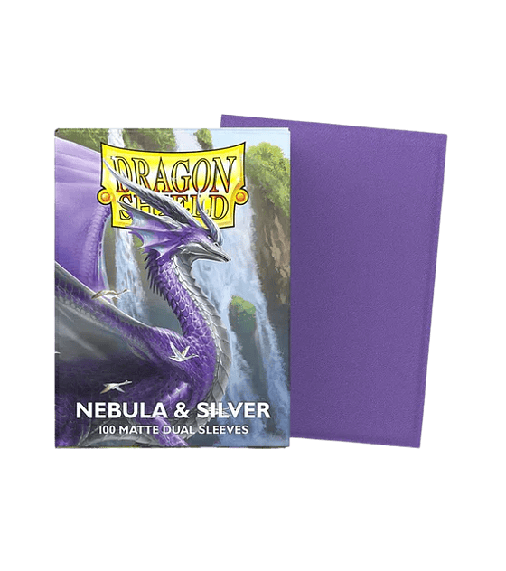 Dragon Shield Sleeves - Standard Size - Matte Dual - Nebula & Silver (100 Sleeves)