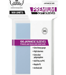 Ultimate Guard Premium Soft Sleeves Japanese Size Transparent (100)