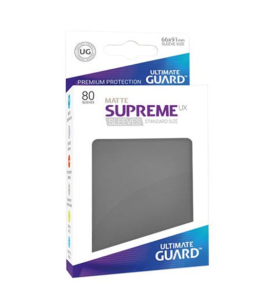 Ultimate Guard Supreme UX Sleeves Standard Size Matte Dark Gray (80)