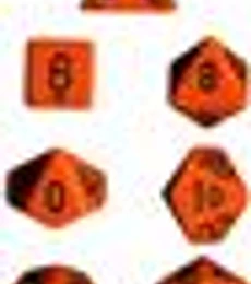 Chessex Opaque Polyhedral 7-Die Sets - Orange w/black