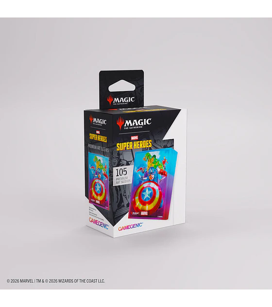 Magic: The Gathering Marvel Super Heroes Premium Art Sleeves - Captain America, Team Leader 