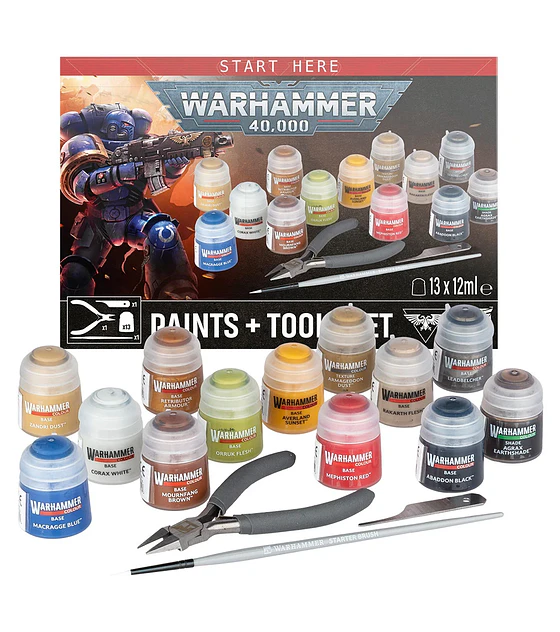 Warhammer: Paints + Tools Set