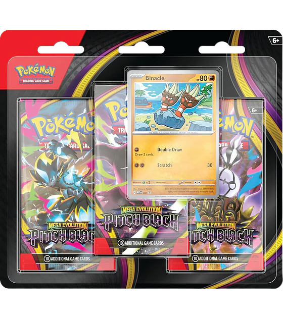 PKM Mega Evolution: Pitch Black 3-pack Blister