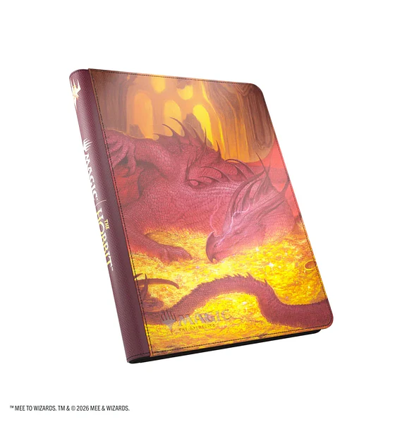 Magic: The Gathering | The Hobbit Zip-Up Album 18-Pocket - Smaug's Mox Amber