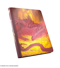 Magic: The Gathering | The Hobbit Zip-Up Album 18-Pocket - Smaug's Mox Amber