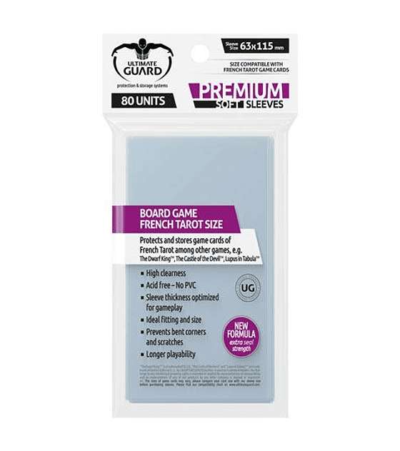 Ultimate Guard Premium Soft Sleeves for Cards French Tarot Cards (80)
