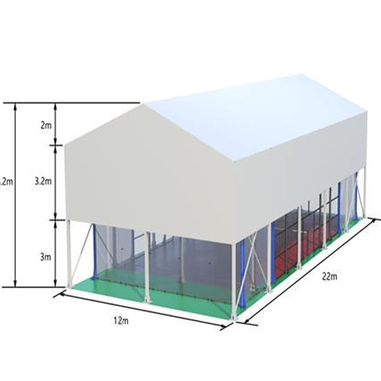 Provisión e Instalación de Techo Para Cancha de Pádel