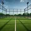 Cancha de Pádel Resistente: Estructura, Vidrios y Césped Sintético