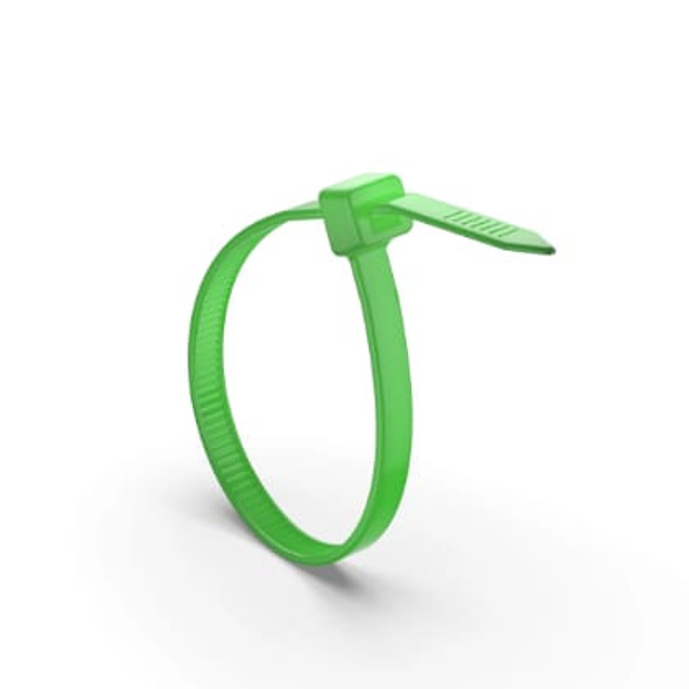 Abraçadeira de Nylon Verde 3.6X200 mm Pacote de 100 (Uni)   3