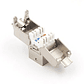 Conector Keystone CAT6A STP RJ45, 180 graus, sem ferramentas - Thumbnail 3