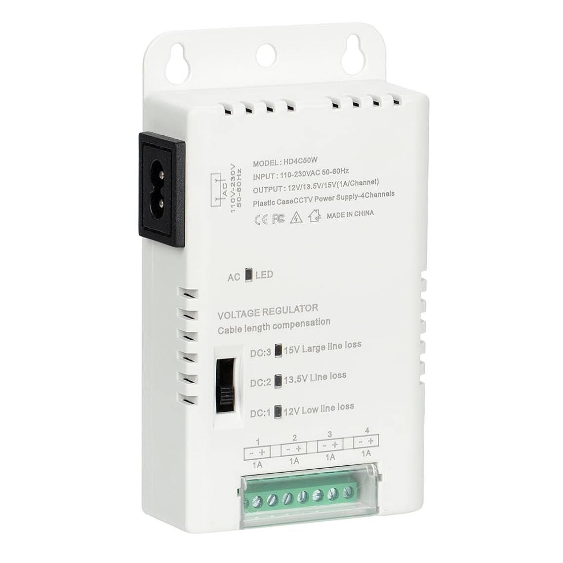 Fonte de Alimentação CCTV KICO 8 Canais – Caixa Plástica  1