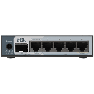 Roteador de mesa MikroTik hEX S com 5 portas Gigabit e 1x 2.5G SFP | E60iUGS