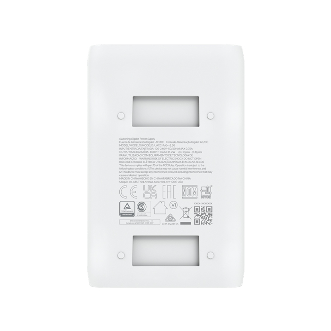 Adaptador Ubiquiti Gigabit PoE 48 V 15 W sem cabo | U-POE+ -  3