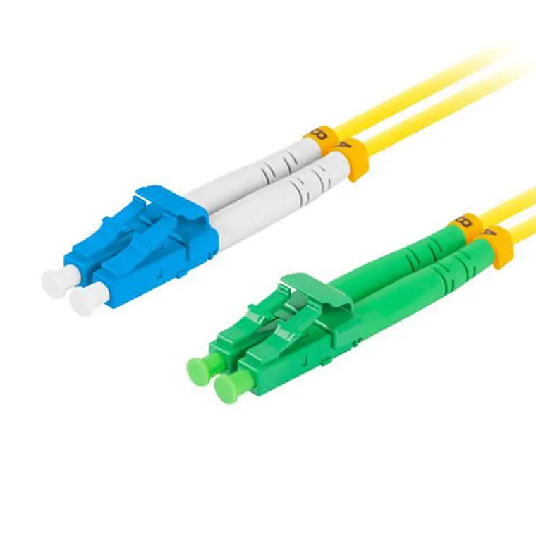Cabo de fibra óptica duplex SM LC/APC-LC/UPC LSZH G657A1 3,0 mm Amarelo (3 Metros) 1