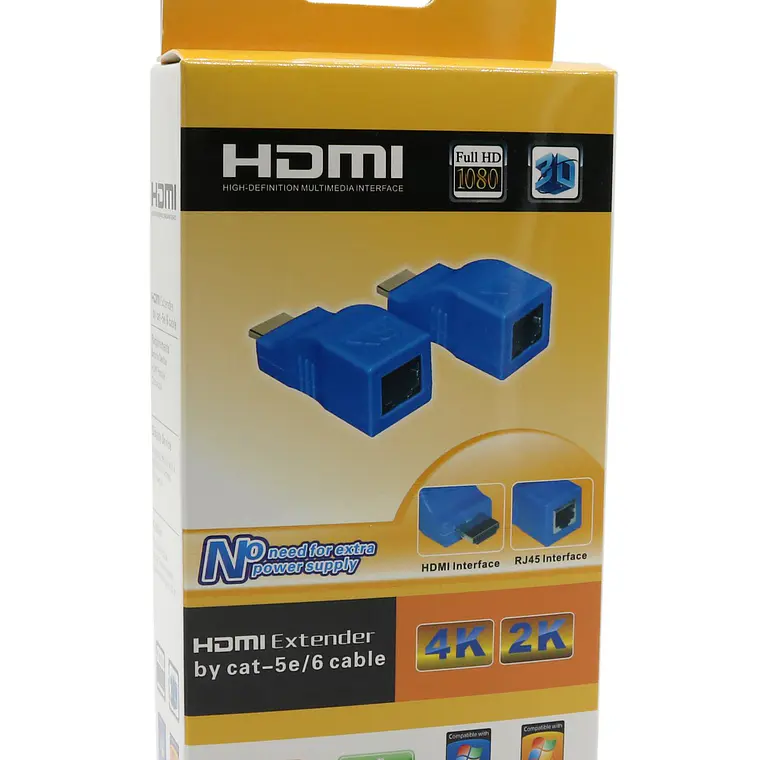 Kit Extensor HDMI via Cabo de Rede (Cat5e/Cat6) - 30M 2