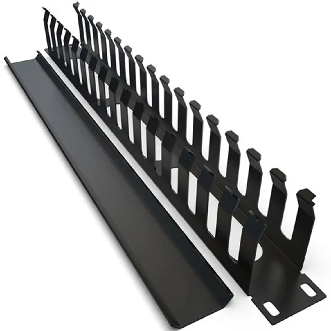 Organizador de Cabo Kico de Aço e Plastico 19´´ 1U Perfurado   2