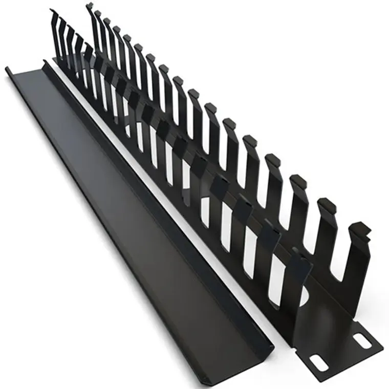 Organizador de Cabo Kico de Aço e Plastico 19´´ 1U Perfurado   2