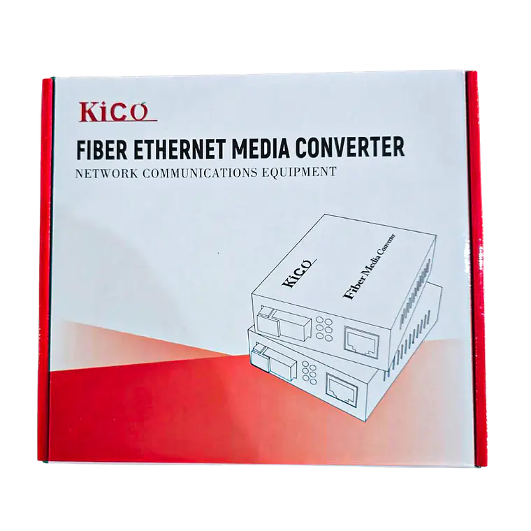 Conversor de Fibra Óptica SM Kico 1.25Gbps/BIDI/1310/1550/25km/SC - 10/100/1000Mbps A/B  2