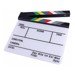 Powerwin CLAPPERBOARD-AC Claqueta Acrílica de Cine Profesional 30x25cm