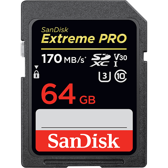Sandisk Extreme PRO, SDXC 64GB 170MB/S (V30) / SDSDXXY-064G-GN4IN - Image 1