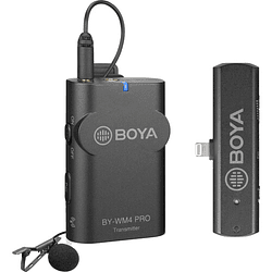BOYA BY-WM4 PRO-K3 Digital Wireless Kit Micrófono Omni Lavalier con Sistema Lightning iOS (2.4 GHz)