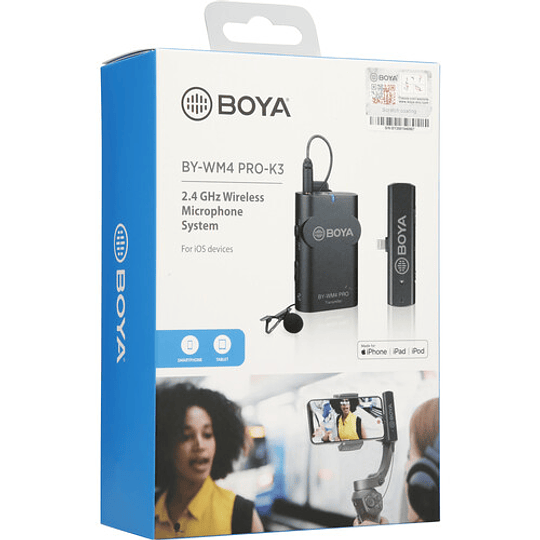 BOYA BY-WM4 PRO-K3 Digital Wireless Kit Micrófono Omni Lavalier con Sistema Lightning iOS (2.4 GHz) - Image 10