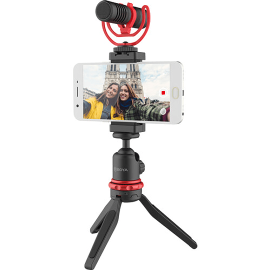 BOYA BY-VG350 Vlogger Kit Plus (PL30 LED /T1 Trípode /C12 Shoe Mount /MM1+ Mic Plus) - Image 4