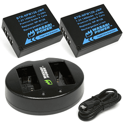 Wasabi Power NP-W126 Kit de Baterías y Cargador para Fujifilm / NPW126-01