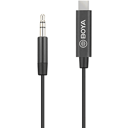 Boya BY-K2 Cable Adaptador TRS Macho a USB Tipo C de 3,5mm (7,9