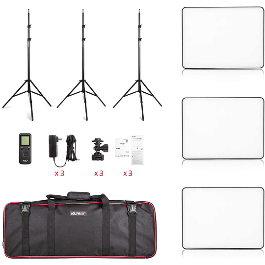 Viltrox VL-200 BI-3 Kit de 3 Panel Led 30W/2450Lux Regulable 3300K-5600K LED CRI 95+ - Image 2