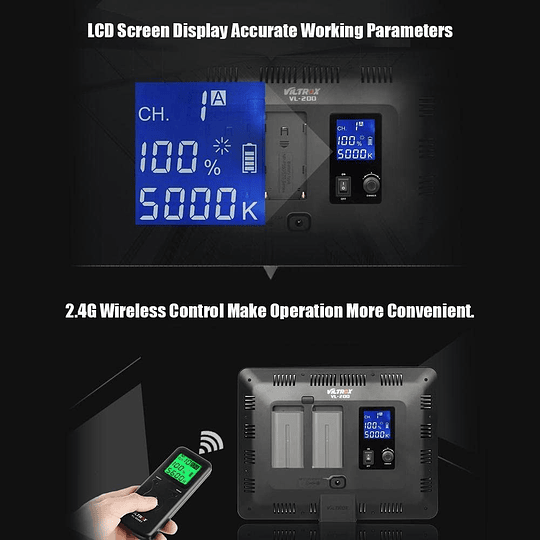 Viltrox VL-200 BI-3 Kit de 3 Panel Led 30W/2450Lux Regulable 3300K-5600K LED CRI 95+ - Image 9